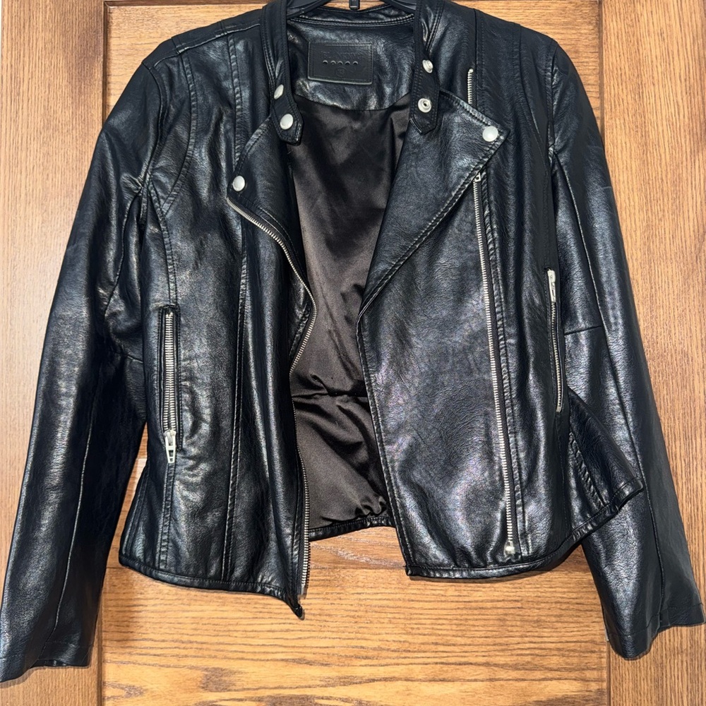 Women's Black Blank NYC Leather Jacket